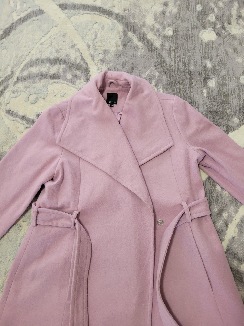 Women’s Dusty Pink Belted Coat by Reitmans Size XL - Picture 3 of 4